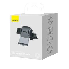BASEUS CAR MOUNT EASY CONTROL CLAMP HOLDER (AIR OUTLET VERSION) BLACK (SUYK000101) (BASSUYK000101)