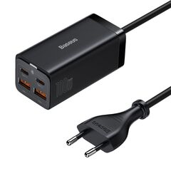 BASEUS GAN3 PRO WALL CHARGER 2XUSB-C + 2XUSB, 100W BLACK (CCGP000101) (BASCCGP000101)