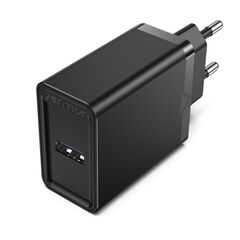 VENTION USB WALL CHARGER (22.5W) EU BLACK (FACB0-EU) (VENFACB0-EU)