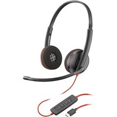 POLY BLACKWIRE 3220 STEREO USB-C HEADSET +USB-C/A ADAPTER - 93S87AA
