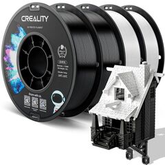 CREALITY CR-PETG VALUE PACK 4KG - 2X BLACK & 2X WHITE 3D PRINTER FILAMENT NO REEL