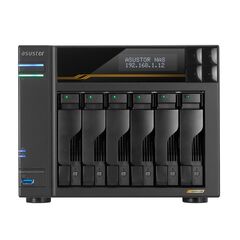 ASUSTOR NAS LOCKERSTOR 6 GEN3 AS6806T 6-BAY 3,5 /4X M.2 NVME SLOTS/AMD RYZEN QUAD-CORE/16GB DDR5/2X 10 GBE, 2X5GBE PORT