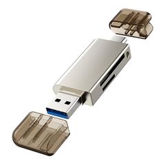 CABLETIME CARD READER CT-ACMCD2-ZG ΓΙΑ SD & MICRO SD, USB 3.0, 5GBPS, ΓΚΡΙ