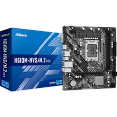 ASROCK MB H610M-HVS/M.2 R2.0, SOCKET INTEL LGA1700 14TH/13TH/12TH GEN, CS INTEL H610, 2 DIMM SOCKETS DDR4, D-SUB/HDMI, LAN GIGABIT, MICRO-ATX, 3YW
