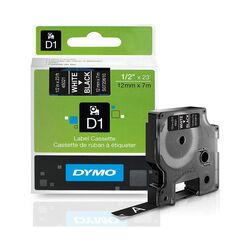 ΤΑΙΝΊΑ ΕΤΙΚΕΤΟΓΡΆΦΟΥ DYMO D1 S0720610 12MMX7M (ΛΕΥΚΌ/ΜΑΎΡΟ) (S0720610) (DYMO45021)