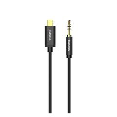 BASEUS YIVEN REGULAR USB 2.0 CABLE USB-C MALE - 3.5MM MALE ΜΑΎΡΟ 1.2M (CAM01-01) (BASCAM0101)