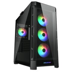 CC-COUGAR CASE DUOFACE PRO RGB TEMPERED GLASS MIDDLEPLUS ATX BLACK (4X120MM ARGB FANS PREINSTALLED, 2 FRONT PANELS)