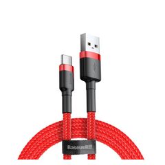BASEUS CAFULE BRAIDED USB 2.0 CABLE USB-C MALE - USB-A MALE ΚΌΚΚΙΝΟ 0.5M (CATKLF-A09) (BASCATKLF-A09)