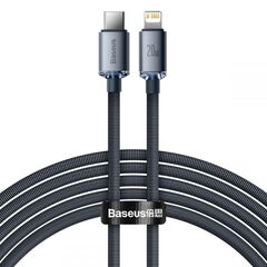 BASEUS CRYSTAL SHINE CABLE USB-C TO LIGHTNING, 20W, PD, 2M BLACK (CAJY000301) (BASCAJY000301)