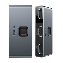 BASEUS HUB MATRIX HDMI SWITCHER (2IN1 OR 1IN2) SPACE GRAY (CAHUB-BC0G) (BASCAHUB-BC0G)