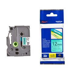 BROTHER TZE-731 LABELLING TAPE CASSETTE – BLACK ON GREEN, 12MM WIDE (TZE731) (BROTZE731)