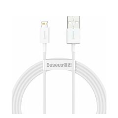 BASEUS LIGHTNING SUPERIOR SERIES CABLE, FAST CHARGING, DATA 2.4A, 1.5M WHITE (CALYS-B02) (BASCALYS-B02)