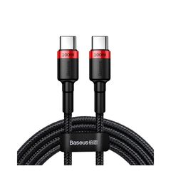 BASEUS CAFULE BRAIDED USB 2.0 CABLE USB-C MALE - USB-C MALE ΚΌΚΚΙΝΟ 2M (CATKLF-AL91) (BASCATKLFAL91)