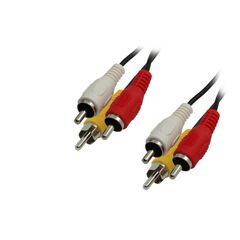 ΚΑΛΏΔΙΟ MEDIARANGE AUDIO/VIDEO 3X RCA PLUG (PHONO)/3X RCA PLUG (PHONO) 3.0M BLACK (MRCS123)