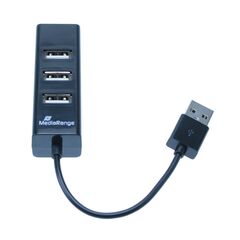 MEDIARANGE USB HUB 4-PORT USB 2.0 (BLACK) (MRCS502)