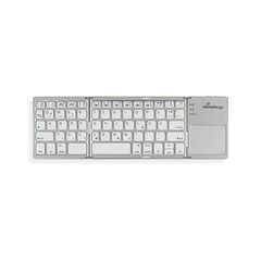 MEDIARANGE FOLDABLE AND RECHARGEABLE BLUETOOTH KEYBOARD 64 KEYS WITH TOUCHPAD SILVER (MROS133-GR)