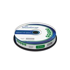 MEDIARANGE DVD-RW 120' 4.7GB 4X REWRITABLE CAKE BOX X 10 (MR450)