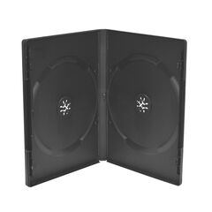 MEDIARANGE DVD CASE FOR 2 DISCS 14MM BLACK PACK 5  (MRBOX30-2)