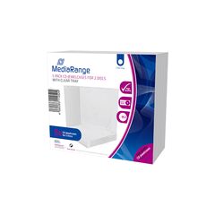 MEDIARANGE CD JEWELCASE FOR 2 DISCS, 10.4MM, TRANSPARENT TRAY, PACK 5 (MRBOX31-T-2)