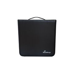 MEDIARANGE MEDIA STORAGE WALLET FOR 500 DISCS, SYNTHETIC LEATHER, BLACK (MRBOX96)