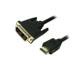 ΚΑΛΏΔΙΟ MEDIARANGE HDMI/DVI GOLD-PLATED (24+1 PIN) 2.0M BLACK (MRCS118)
