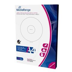 MEDIARANGE LABELS FOR CD/DVD/BD 41-118MM MATTE (100 PACK) (MRINK131)