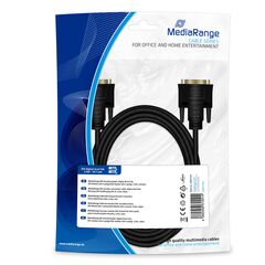 ΚΑΛΏΔΙΟ MEDIARANGE DVI MONITOR CONNECTION, DIGITAL DUAL LINK, DVI PLUG (24+1)/DVI PLUG (24+1), 2.0M, BLACK (MRCS129)