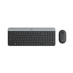 LOGITECH MK470 SLIM WIRELESS COMBO GRAPHITE,US INTERNATIONAL (QWERTY) (920-009204) (LOGMK470GRPH)