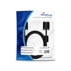 ΚΑΛΏΔΙΟ MEDIARANGE SVGA MONITOR VGA PLUG/VGA SOCKET 1.8M BLACK (MRCS148)
