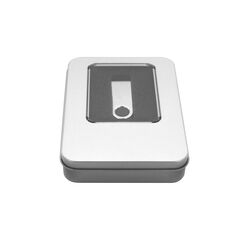 MEDIARANGE ALUMINUM STORAGE BOX, FOR USB FLASH DRIVES, SILVER (MRBOX902)