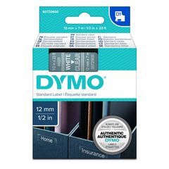 ΤΑΙΝΊΑ ΕΤΙΚΕΤΟΓΡΆΦΟΥ DYMO STANDARD 45020 12 MM X 7 M (ΛΕΥΚΆ ΓΡΆΜΜΑΤΑ ΣΕ ΔΙΆΦΑΝΟ ΦΌΝΤΟ) (S0720600) (DYMO45020)