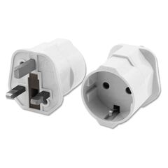 POWERTECH ΑΝΤΆΠΤΟΡΑΣ ΡΕΎΜΑΤΟΣ PT-991, UK ΣΕ GERMAN TYPE, 13A, ΛΕΥΚΌΣ