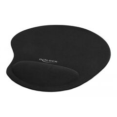 DELOCK MOUSEPAD 12040 ΜΕ GEL ΣΤΉΡΙΓΜΑ ΚΑΡΠΟΎ, 230 X 202MM, ΜΑΎΡΟ