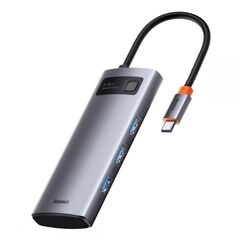 BASEUS ADAPTER 5IN1  HUB USB-C TO 3X USB 3.0 + HDMI + USB-C PD (WKWG020013) (BASWKWG020013)