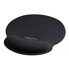 DELOCK MOUSEPAD 12559 ΜΕ ΣΤΉΡΙΓΜΑ ΚΑΡΠΟΎ, 252 X 227MM, ΜΑΎΡΟ