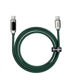BASEUS CABLE USB-C TO USB-C BASEUS DISPLAY, 100W, 2M GREEN (CATSK-C06) (BASCATSK-C06)