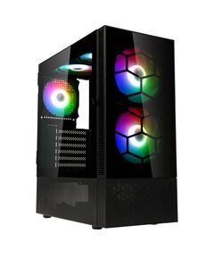 KOLINK OBSERVATORY MX GLASS ARGB MIDI TOWER CASE - BLACK (WITH 5 ARGB FANS - 2X140MM & 3X120MM)