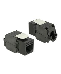 POWERTECH KEYSTONE MODULE RJ45 FEMALE CAB-N150, CAT.6Α UTP 180°, ΜΑΎΡΟ