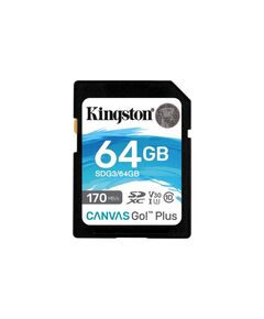KINGSTON CANVAS GO PLUS SDXC 64GB CLASS 10 U3 V30 UHS-I (SDG3/64GB) (KINSDG3-64GB)