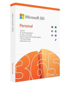MICROSOFT OFFICE 365 PERSONAL QQ2-00989, ENGLISH, MEDIALESS P8, 1 ΈΤΟΣ