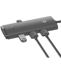 BASEUS HUB  ADAPTER 4-PORT USB-C OS-LITE 25CM (BLACK) (WKQX080101) (BASWKQX080101)