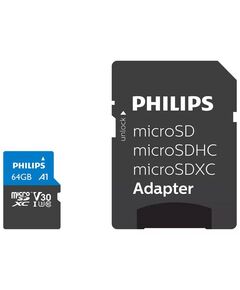 PHILIPS ULTRA PRO MICROSDXC 64GB CLASS 10 U3 V30 UHS-I ΜΕ ΑΝΤΆΠΤΟΡΑ (FM64MP65B/00) (PHIFM64MP65B-00)