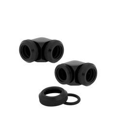 CORSAIR OD FITTING PIPE HYDRO X SERIES XF HARDLINE 90°  TWIN PACK - BLACK - CX-9052022-WW