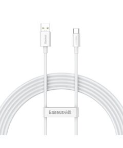 BASEUS SUPERIOR SERIES CABLE USB TO USB-C 65W PD 2M WHITE (CAYS001002) (BASCAYS001002)