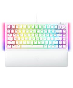 RAZER BLACKWIDOW V4 75% WHITE - MECHANICAL RGB GAMING KEYBOARD - HOT-SWAPPABLE - ORANGE TACTILE SWIT