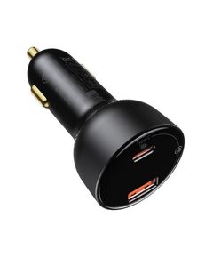 BASEUS CAR CHARGER  SUPERME USB USB-C 100W + USB-C CABLE BLACK (TZCCZX-01) (BASTZCCZX-01)