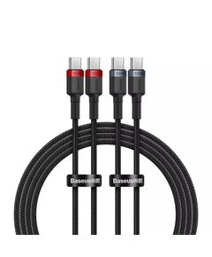 BASEUS CABLE CAFULE USB-C TO USB-C 100W1M 2PSC RED BLACK GREY BLACK (P10318306003-00) (BASP10318306003-00)