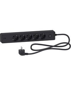 APC SOCKET ST945U1B, 5 OUTLETS ,USB TYPE, 1.5M CABLE, ANTHRACITE