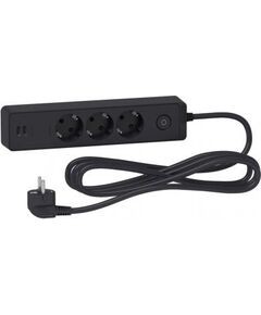 APC SOCKET ST943U1WA, 3 OUTLETS ,USB TYPE, 3M CABLE, BLACK