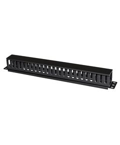 POWERTECH CABLE MANAGEMENT NETW-0029 ΓΙΑ RACK 19"/1U, ΠΛΑΣΤΙΚΌ, ΜΑΎΡΟ